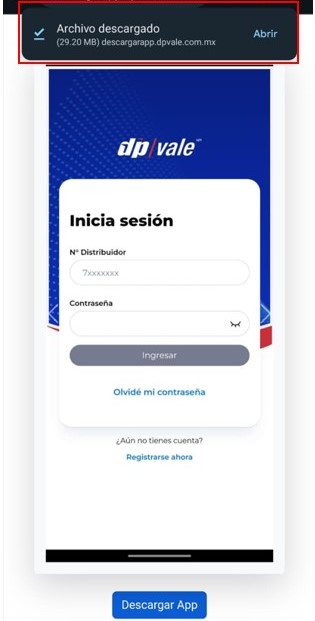 Aplicación Android DPVale